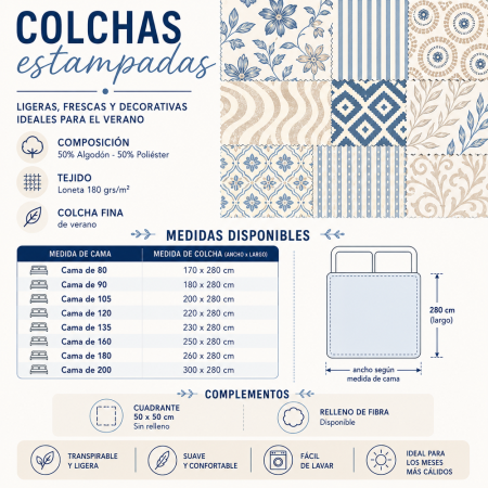 Colcha estampada Dogs (Disponible en varios tamaños)