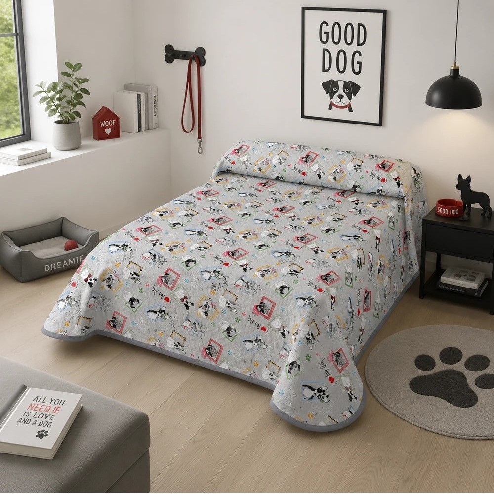 Colcha estampada Dogs