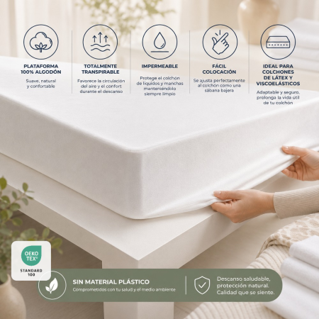 Bajera algodón impermeable y transpirable (disponible en varias medidas)