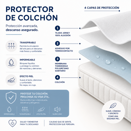 Bajera algodón impermeable y transpirable (disponible en varias medidas)