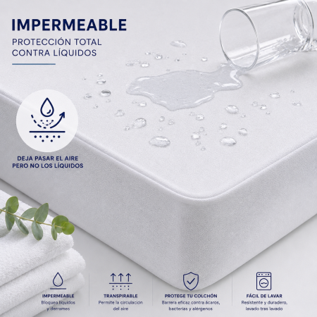 Bajera algodón impermeable y transpirable (disponible en varias medidas)