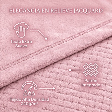 Juego de sábana jacquard de coralina