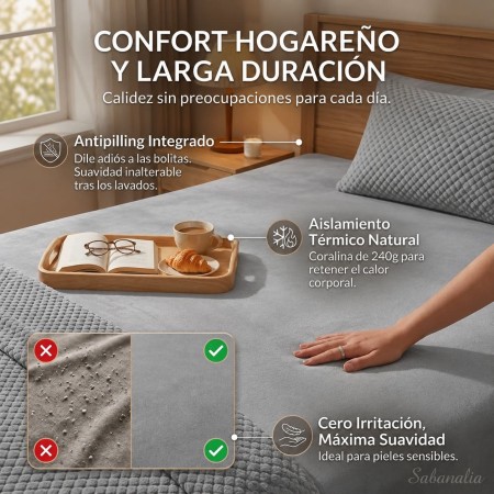 Juego de sábana jacquard de coralina