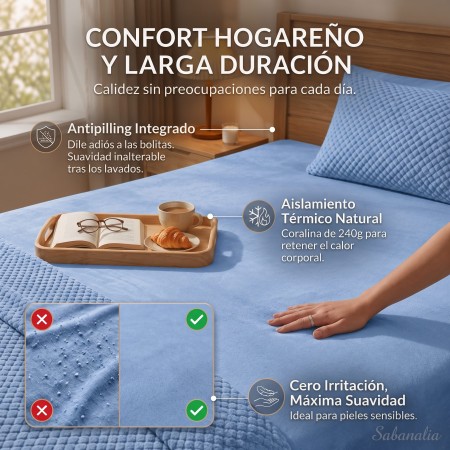 Juego de sábana jacquard de coralina
